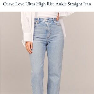 Abercrombie Curve Love Ultra High Rise 90s Straight Jean